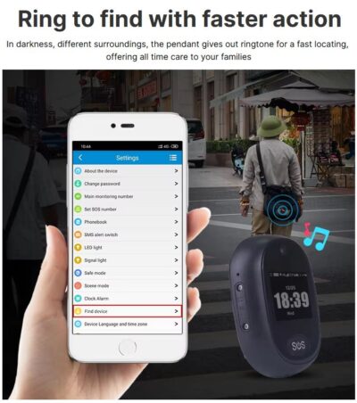 4G GPS Tracking V45 Anytracking Pendant with SOS Button and Fall Detection for Senior Kids Care - Image 7