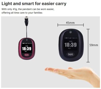 4G GPS Tracking V45 Anytracking Pendant with SOS Button and Fall Detection for Senior Kids Care - Image 3